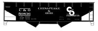 Chesapeake & Ohio Offset Twin Hopper White C&O (1948-1954)