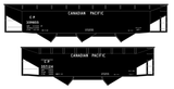 Canadian Pacific Offset Hopper White Plain Lettering - Decal