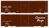 Canadian Pacific 40 Ft Boxcar White Script, International Of Maine Division - Decal