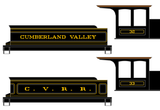 Cumberland Valley Railroad Steam Locomotive Silver and Gold PRR Subsidiary