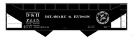 Delaware and Hudson Bridge Line Hopper Car White