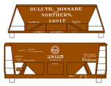 Duluth. Missabe and Northern Ore Hopper Cars White