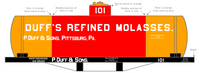 Duff’s Refined Molasses Early Tank Car White