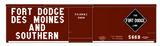 Fort Dodge Des Moines & Southern Line 36 Ft Wood Boxcar White FDDMS