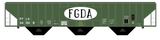 Farmers Grain Dealers Association FGDA PS-2CD Covered Hopper White and Black  - Decal