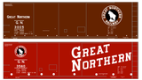 Great Northern 40 Ft Double Door Boxcar White and Black