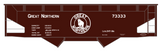 Great Northern Offset Twin Hopper White As Built Forward Goat - Decal
