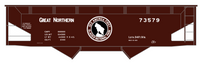 Great Northern Offset Twin Hopper White and Black Glacier National Park - Decal