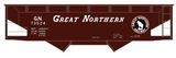 Great Northern Offset Twin Hopper White and Black Slant Lettering - Decal