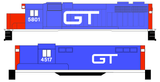 Grand Trunk Western Diesel Locomotive White