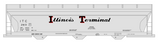 Illinois Terminal ACF Covered Hopper Black  - Decal
