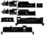 Litchfield and Madison Steam Or Diesel Locomotive White  - Decal
