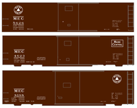 Maine Central 40 Ft Boxcar White  - Decal