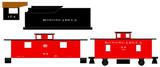 Monongahela Steam Locomotive and Caboose White
