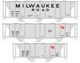 Milwaukee Road Covered Hopper Black and Red