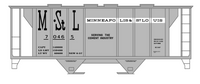Minneapolis and St Louis Cement Covered Hopper Black and White