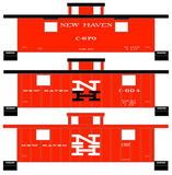 New York, New Haven, and Hartford Caboose White and Black