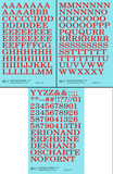 Railroad Roman Letter Number Alphabet - Decal - Choose Size and Color