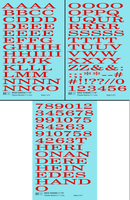 Wide Roman Letter Number Alphabet - Decal - Choose Size and Color