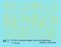 Dimensional and Weight Data 70 Ton Covered Hopper Gothic Font