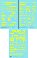 Lowercase Extended Roman Letter Number Alphabet - Decal - Choose Size and Color