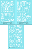 Extended Modern Gothic Letter Number Alphabet - Decal - Choose Size and Color