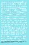 Lowercase Extended Modern Gothic Letter Alphabet - Decal Sheet