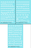 Lowercase Extended Roman Letter Number Alphabet - Decal - Choose Size and Color