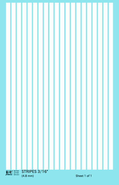 Narrow Straight Line Stripes - Decal - Choose Size and Color