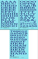 Wide Roman Letter Number Alphabet - Decal - Choose Size and Color