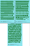 Modern Speed Letter Letter Number Alphabet - Decal - Choose Size and Color