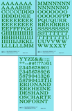 Railroad Roman Letter Number Alphabet - Decal - Choose Size and Color
