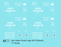 Ann Arbor 40 Ft Boxcar White Small Flag / Compass