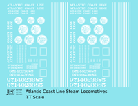 Atlantic Coast Line ACL Steam Locomotive White