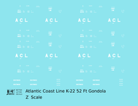 Atlantic Coast Line K-22 52 Ft Gondola White