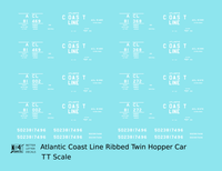 Atlantic Coast Line Ribbed Twin Hopper White