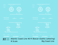 Atlantic Coast Line 40 Ft Boxcar ACL Large Coast Line in Logo