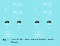 Santa Fe 34 Ft Wood Boxcar White Soap Bar Herald