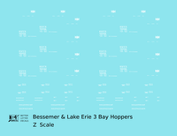 Bessemer and Lake Erie Triple Hopper White B&LE