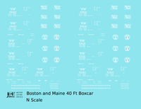 Boston and Maine 40 Ft Boxcar White