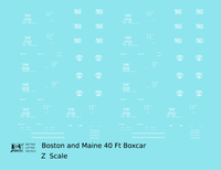 Boston and Maine 40 Ft Boxcar White