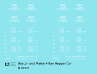 Boston and Maine Four Bay Hopper White