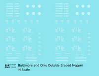 Baltimore and Ohio Diagonally Braced Twin Hopper White