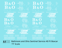 Baltimore and Ohio 40 Ft Boxcar White Sentinel Service