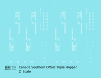 Canada Southern Offset Triple Hopper White