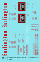 Burlington CB&Q PS2 3 Bay Covered Hopper Red