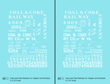 Coal and Coke Railway Of West Virginia Coal Gondola and Hopper Car White