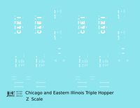 Chicago and Eastern Illinois Triple Hopper White