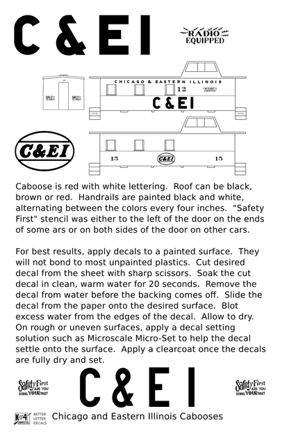 Chicago and Eastern Illinois C&EI Caboose White