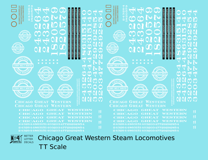 Chicago Great Western Steam Locomotive White